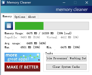 微软工程师自己搞的-Windows加速工具-MemClean