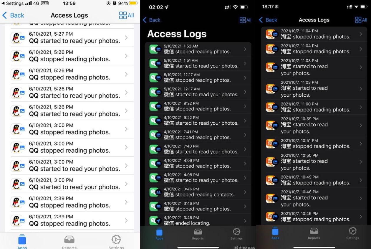 微信|QQ|淘宝等多款App在后台反复读取用户隐私或相册