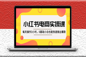 小红书电商课_零基础小白也能快速做出爆款-爱分享资源网