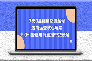 店铺运营核心玩法_从0-1搭建电商直播带货-爱分享资源网