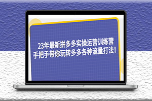 最新拼多多运营教程：手把手带你玩转多多各种流量打法-爱分享资源网