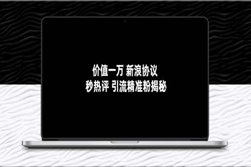 揭秘新浪秒热评协议_引流精准粉的一万价值