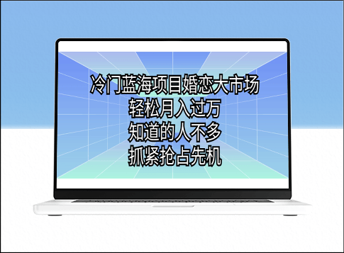 婚恋市场新蓝海_冷门项目潜力巨大_实现月入过万-爱分享资源网