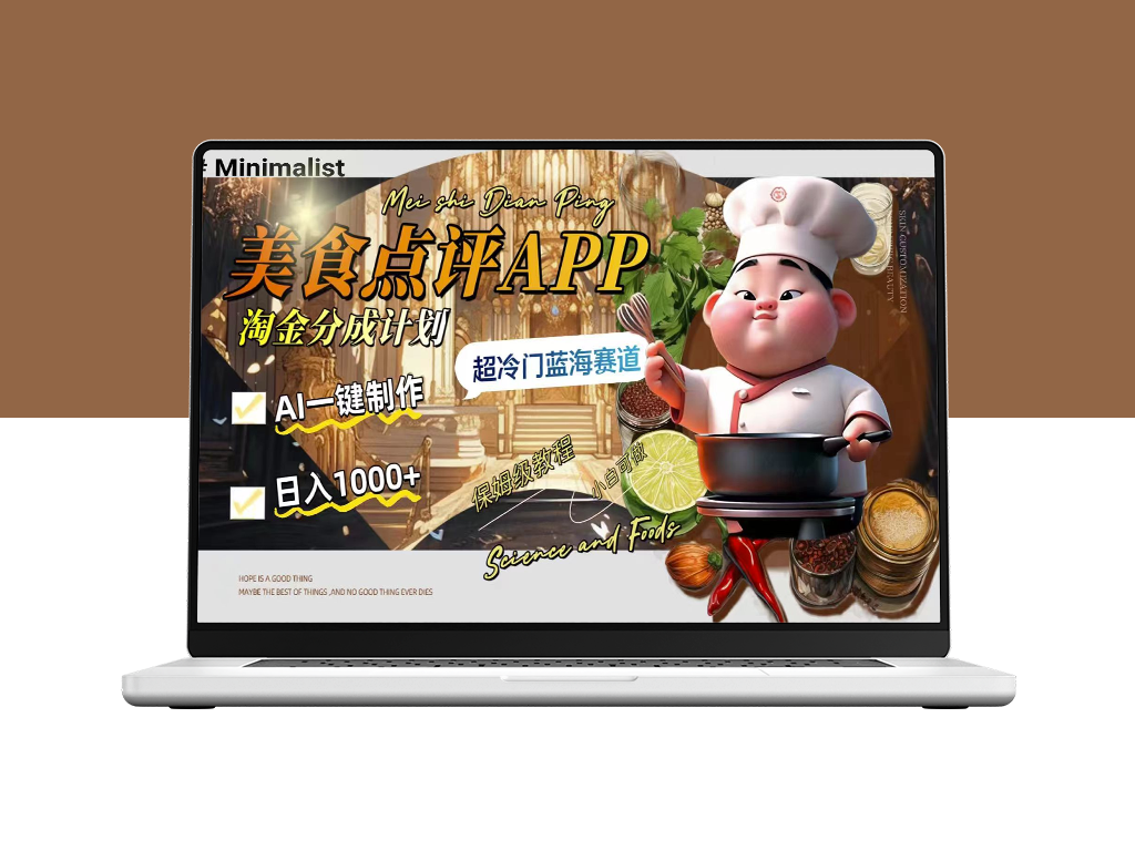 AI打造_日入千元的美食点评APP淘金分成计划-爱分享资源网