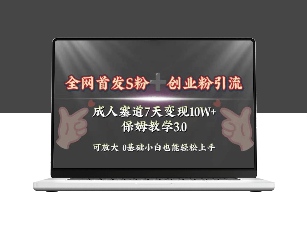 全网首发s粉加创业粉引流变现_利用成人用品赛道7天变现10w+保姆教学-爱分享资源网