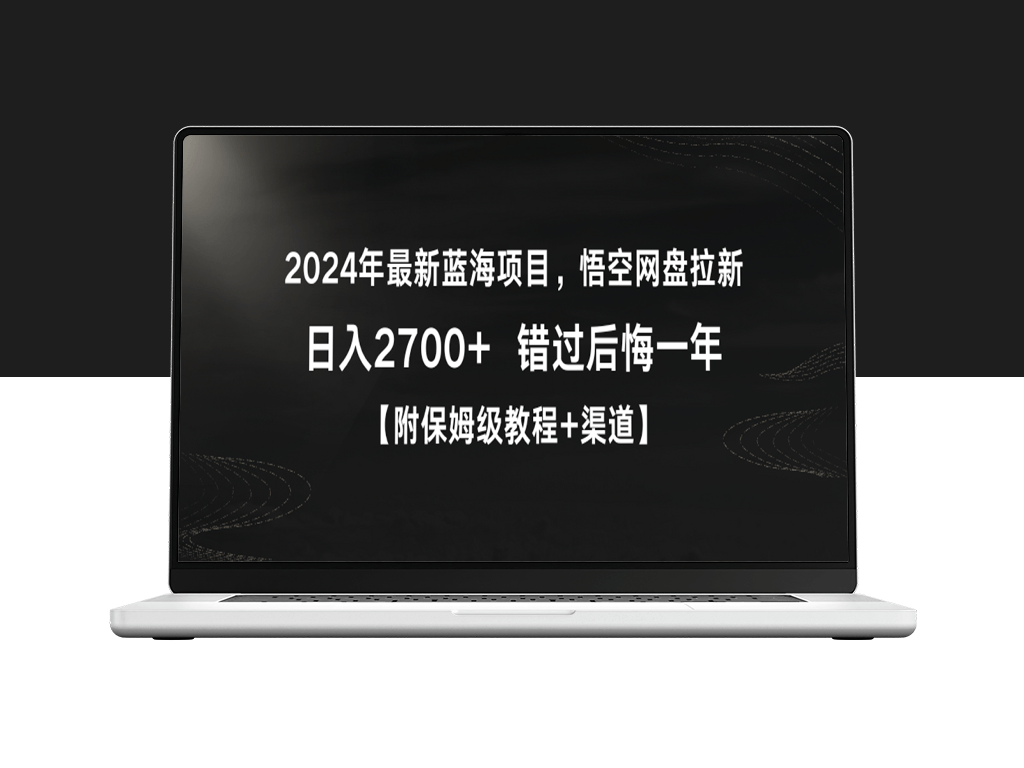 2024年最热门的蓝海项目_悟空网盘拉新_每日收入2700元！-爱分享资源网