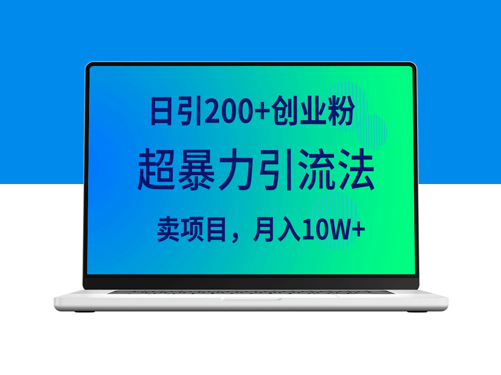 超暴力引流法：每日吸引200+创业者_月销售额达到10万